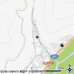 和歌山県田辺市鮎川582周辺の地図
