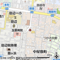 和歌山県田辺市中屋敷町16周辺の地図