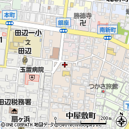 和歌山県田辺市中屋敷町38周辺の地図