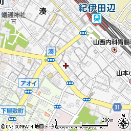 和歌山県田辺市湊38-5周辺の地図