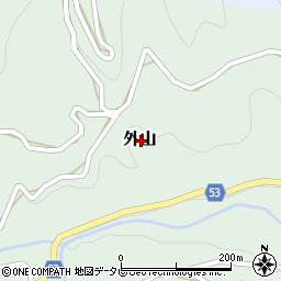 愛媛県伊予郡砥部町外山周辺の地図
