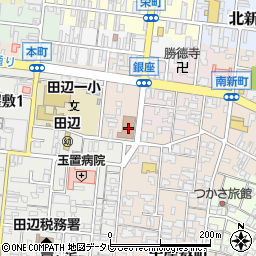 田辺郵便局集荷周辺の地図
