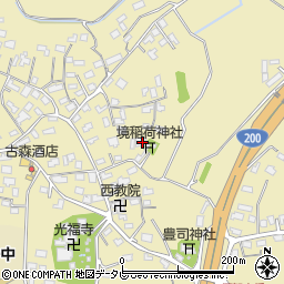 福岡県直方市下境周辺の地図