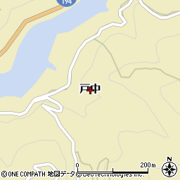 高知県吾川郡いの町戸中周辺の地図