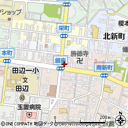 三十三銀行田辺支店 ＡＴＭ周辺の地図