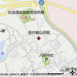 長井鶴公民館周辺の地図