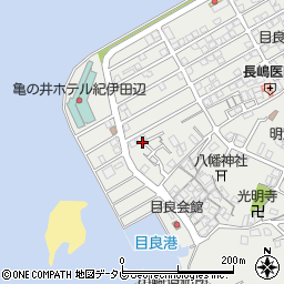 和歌山県田辺市目良周辺の地図