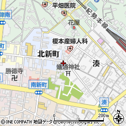 和歌山県田辺市北新町21周辺の地図