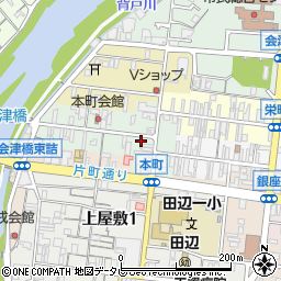 和歌山県田辺市本町78周辺の地図