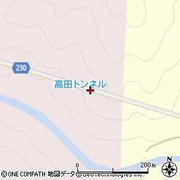 高田トンネル周辺の地図