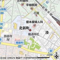 和歌山県田辺市北新町27周辺の地図