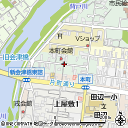 和歌山県田辺市本町周辺の地図