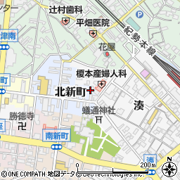 和歌山県田辺市北新町26周辺の地図