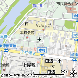 和歌山県田辺市本町35周辺の地図