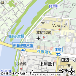 和歌山県田辺市本町15周辺の地図