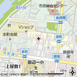 和歌山県田辺市栄町周辺の地図