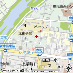 和歌山県田辺市本町38周辺の地図
