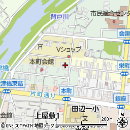 和歌山県田辺市本町39周辺の地図