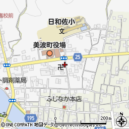 徳島県海部郡美波町奥河内本村75周辺の地図