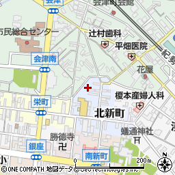 和歌山県田辺市北新町74周辺の地図