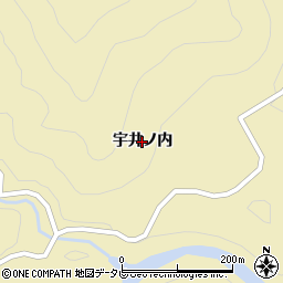 徳島県那賀町（那賀郡）木頭折宇（宇井ノ内）周辺の地図