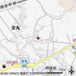 福岡県宮若市金丸周辺の地図