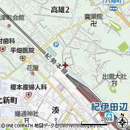 和歌山県田辺市高雄2丁目6-38周辺の地図