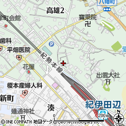 和歌山県田辺市高雄2丁目6-36周辺の地図