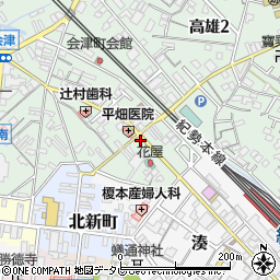 和歌山県田辺市高雄1丁目2-46周辺の地図