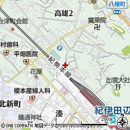 和歌山県田辺市高雄2丁目7-2周辺の地図