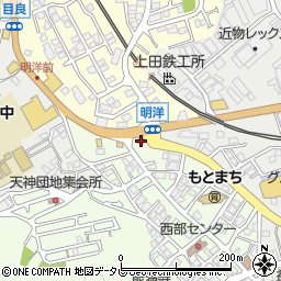 田辺警察署明洋交番周辺の地図