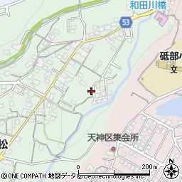 愛媛県砥部町（伊予郡）五本松周辺の地図