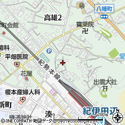 和歌山県田辺市高雄2丁目6-25周辺の地図