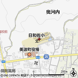 徳島県海部郡美波町奥河内本村34周辺の地図