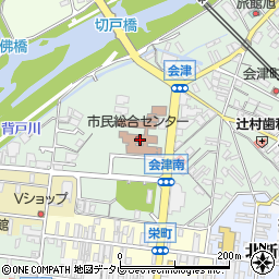 田辺市役所　生涯学習課公民館係周辺の地図