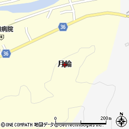 徳島県海部郡美波町西河内月輪周辺の地図