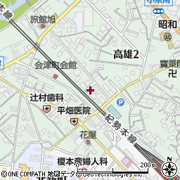 和歌山県田辺市高雄2丁目27周辺の地図