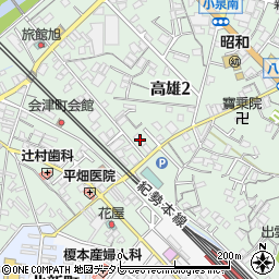 和歌山県田辺市高雄2丁目26-23周辺の地図