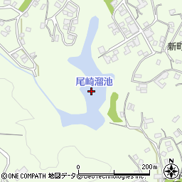 尾崎溜池周辺の地図