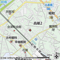 和歌山県田辺市高雄2丁目26-34周辺の地図