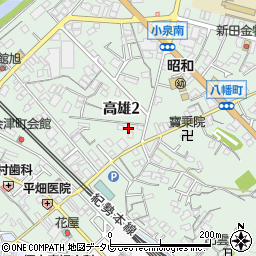 和歌山県田辺市高雄2丁目25-19周辺の地図