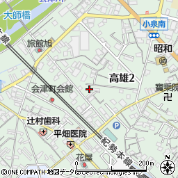 和歌山県田辺市高雄2丁目26-47周辺の地図