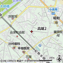 和歌山県田辺市高雄2丁目25-3周辺の地図