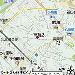 和歌山県田辺市高雄2丁目23-9周辺の地図