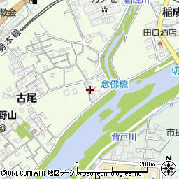 和歌山県田辺市古尾6-20周辺の地図