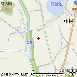 愛媛県伊予市中村周辺の地図