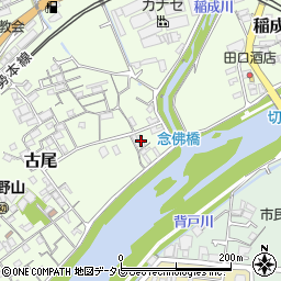 和歌山県田辺市古尾6-23周辺の地図