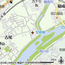 和歌山県田辺市古尾6-18周辺の地図