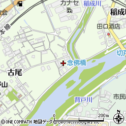 和歌山県田辺市古尾6-17周辺の地図