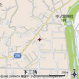 和歌山県田辺市下三栖885-1周辺の地図